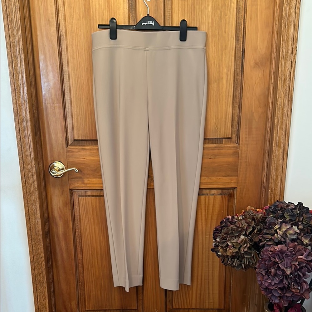 White House Black Market Taupe Straight-Leg Pants